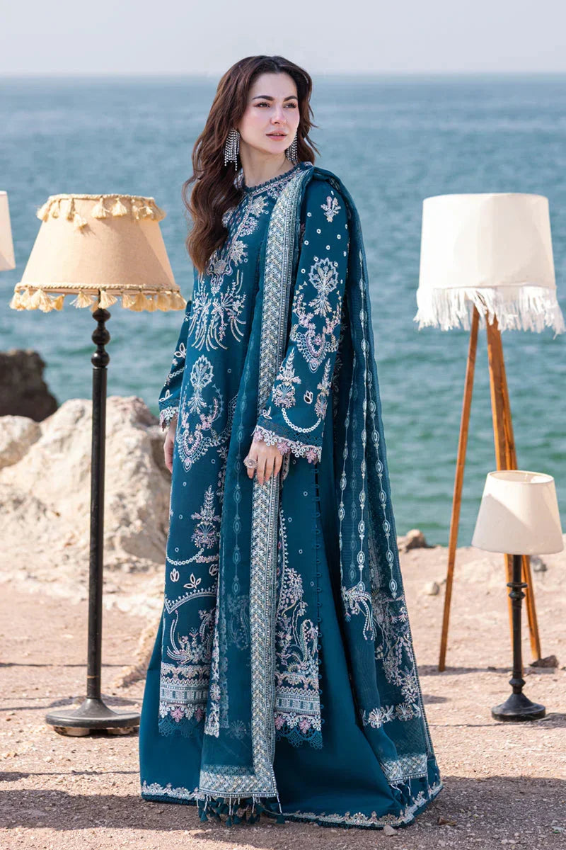 3 PC UNSTITCHED EMBROIDERED LAWN - ANS461