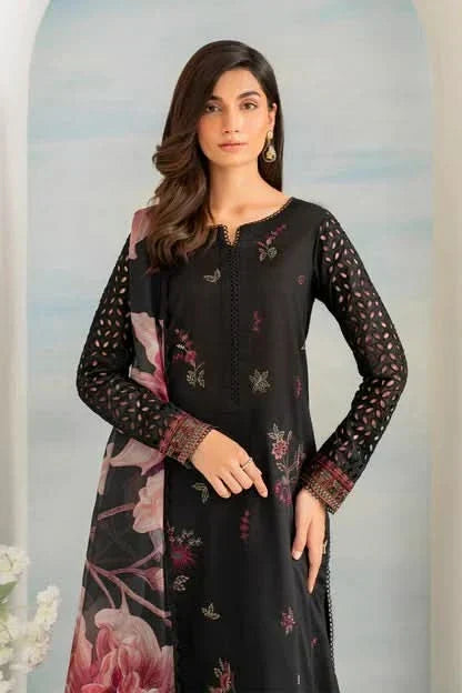 3 PC - EMBROIDERED LAWN SUIT -ANS1376