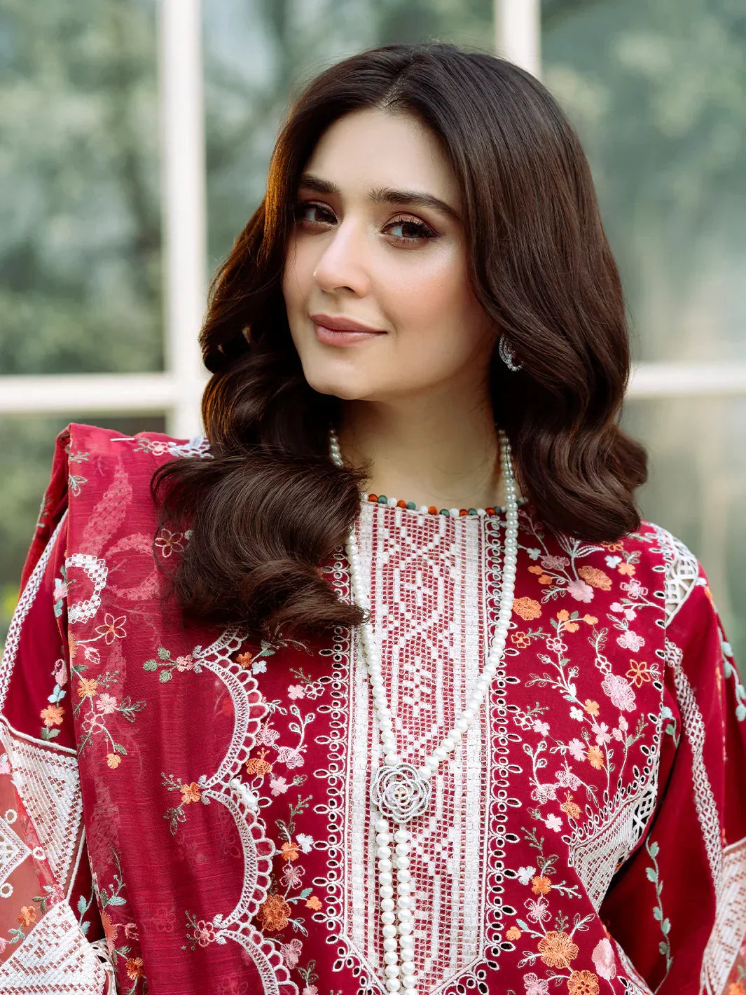 3PC UNSTITCHED LAWN SUIT - ANS1326