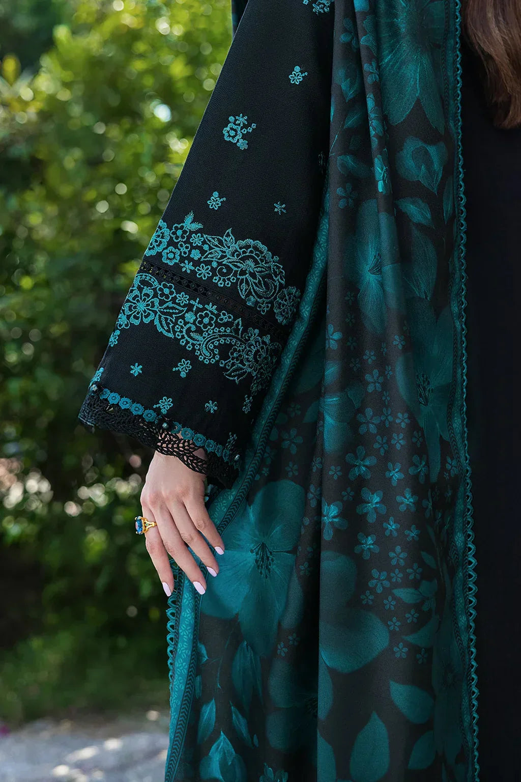 3 PC UNSTITCHED LAWN SUIT - ANS460