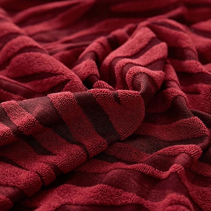 Zebra Velvet Sofa Covers (Maroon)
