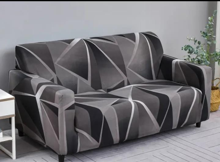 Premium Printed Sofa Cover - grey