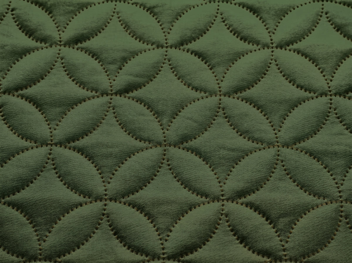 Quilted Ultrasonic Mattress Cover (Green)