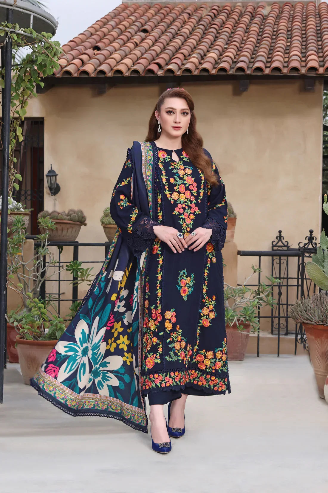3PC LAWN UNSTITCHED - ANS373