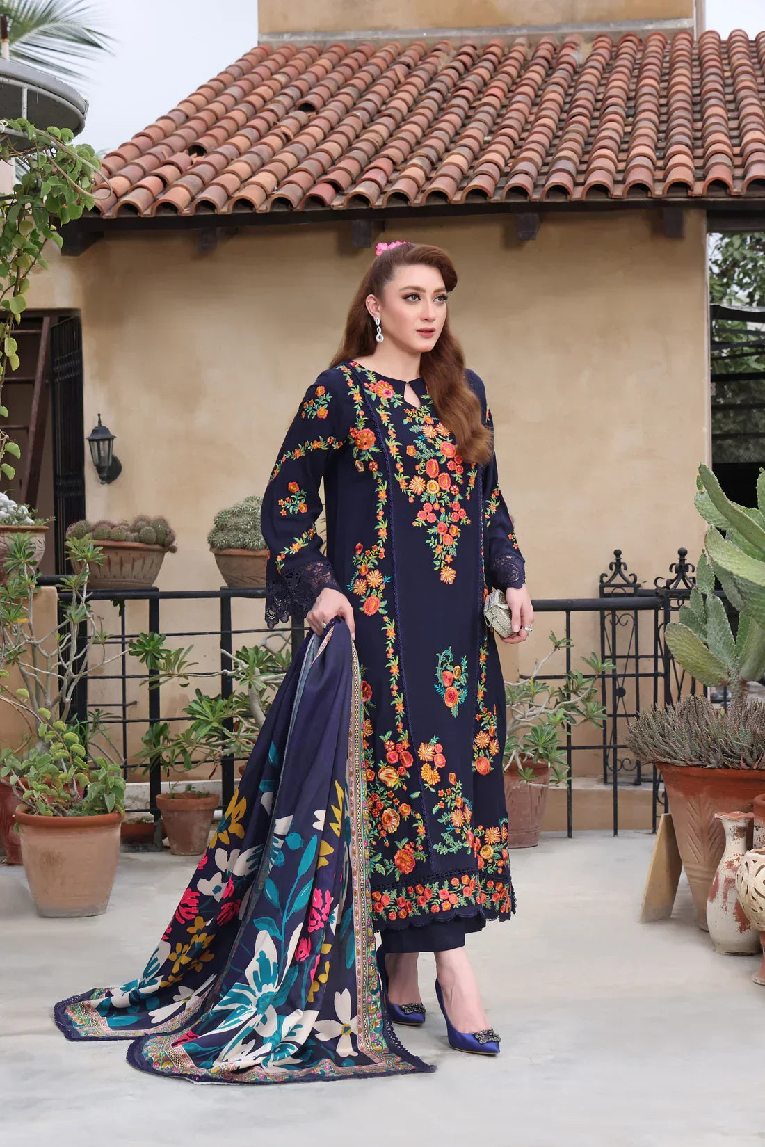 3PC LAWN UNSTITCHED - ANS373