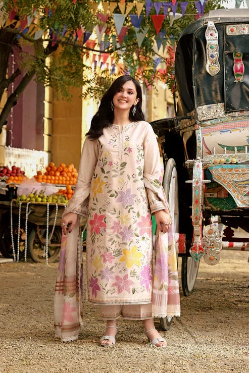 3PC  EMBROIDERED LAWN-ANS1111
