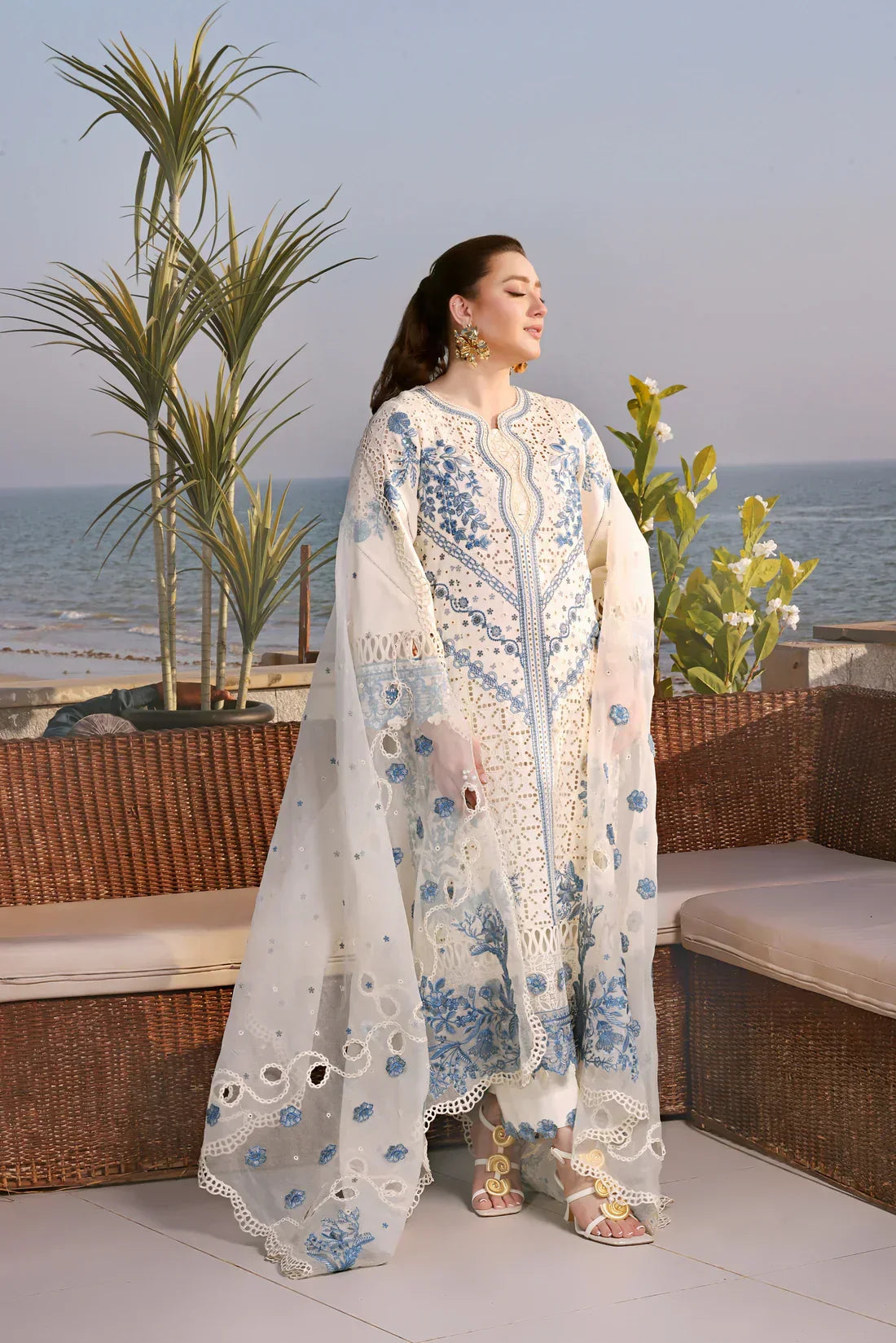 3PC EMBROIDERED LAWN-ANS3211
