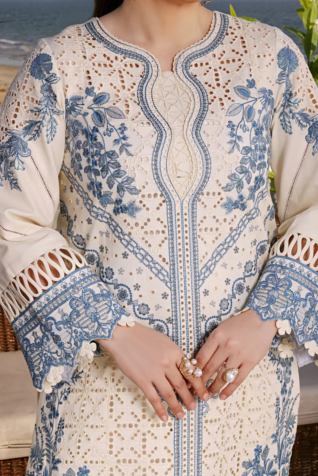 3PC EMBROIDERED LAWN-ANS3211