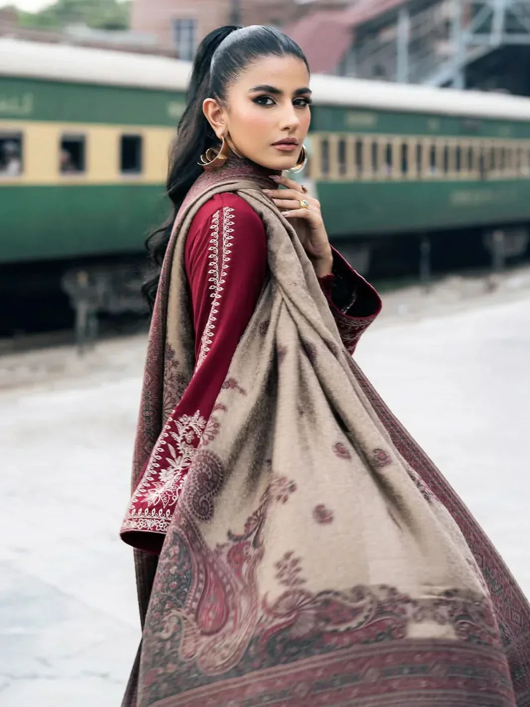 HAASIL LAWN 3 PC UNSTITCHED LAWN SUIT-ANS1776