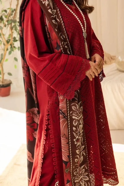 3 PC BORING EMBROIDERED LAWN SUIT-ANS783