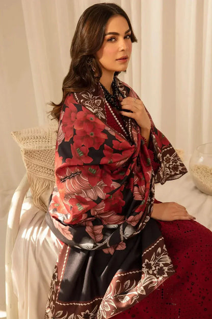 3 PC BORING EMBROIDERED LAWN SUIT-ANS783