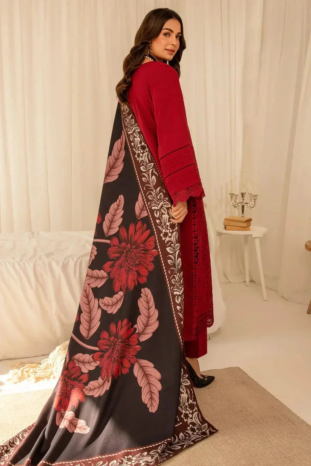 3 PC BORING EMBROIDERED LAWN SUIT-ANS783