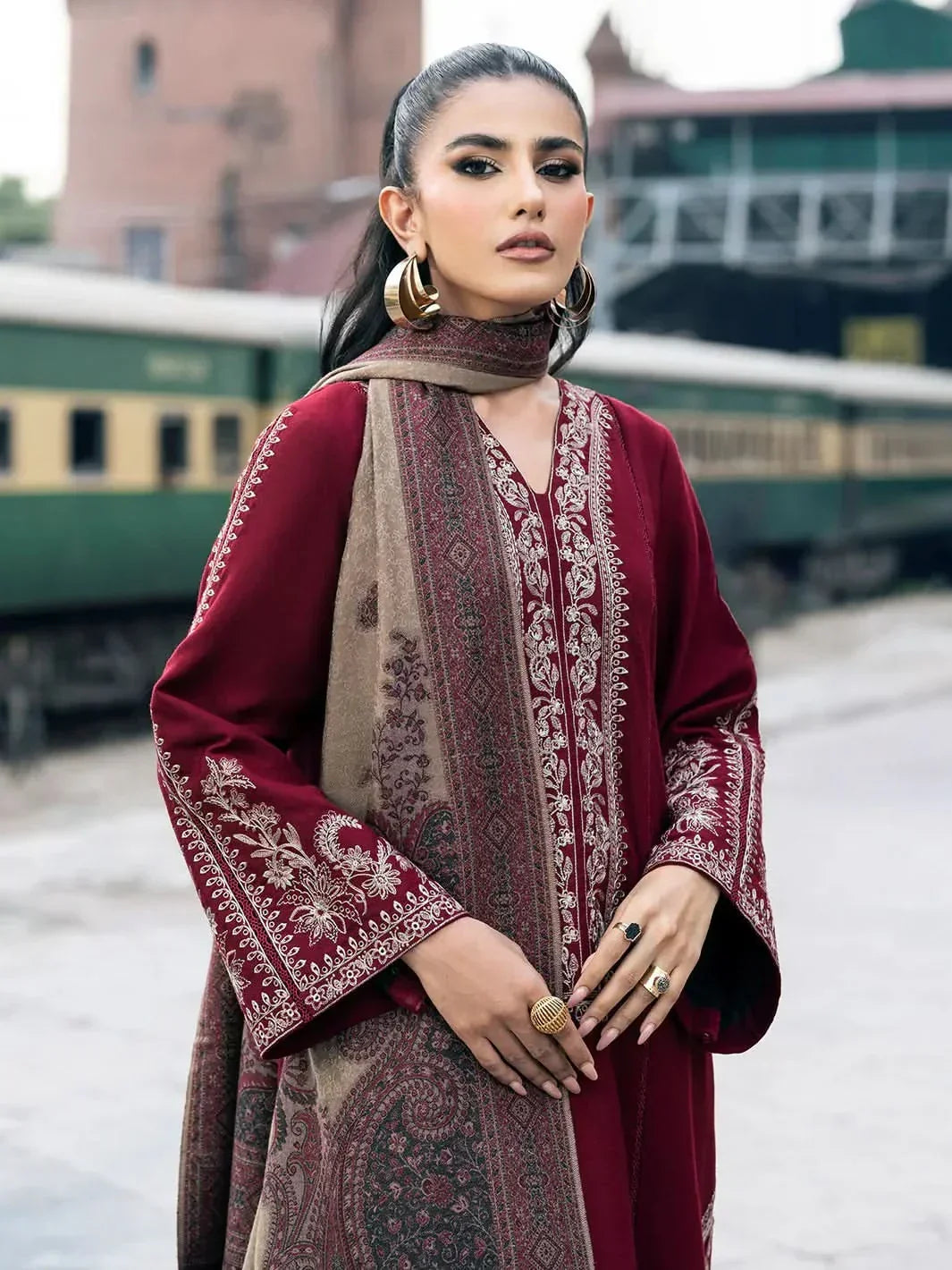 HAASIL LAWN 3 PC UNSTITCHED LAWN SUIT-ANS1776