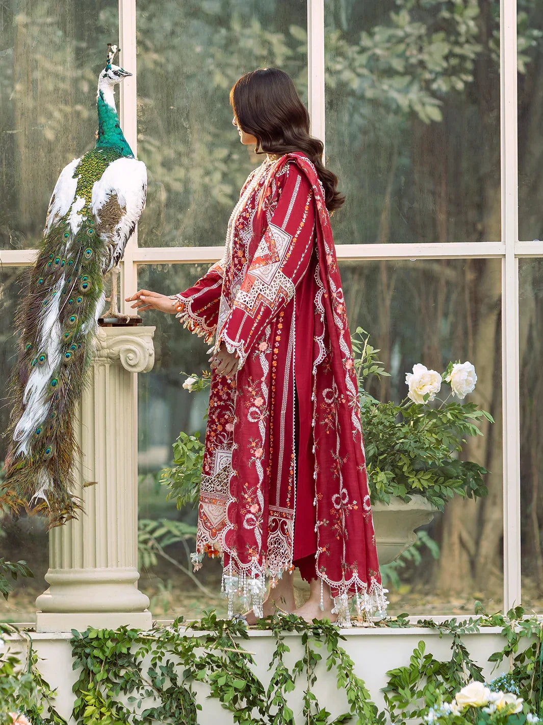 3PC UNSTITCHED LAWN SUIT - ANS1326
