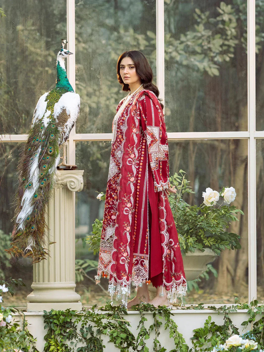 3PC UNSTITCHED LAWN SUIT - ANS1326