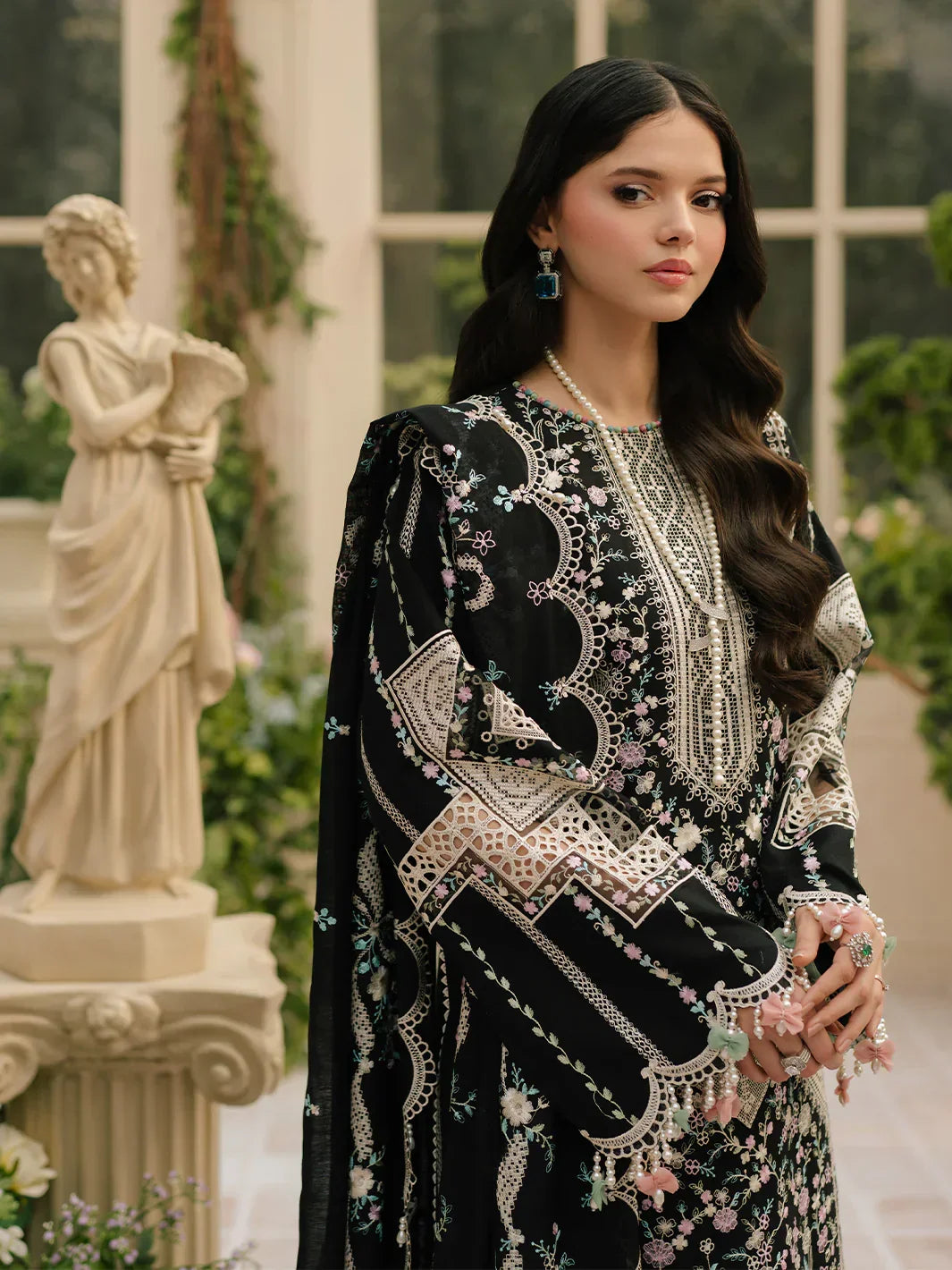3PC UNSTITCHED LAWN SUIT -  ANS385