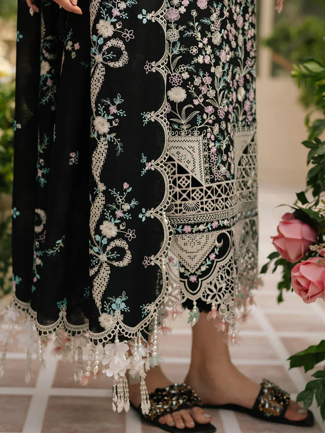 3PC UNSTITCHED LAWN SUIT -  ANS385