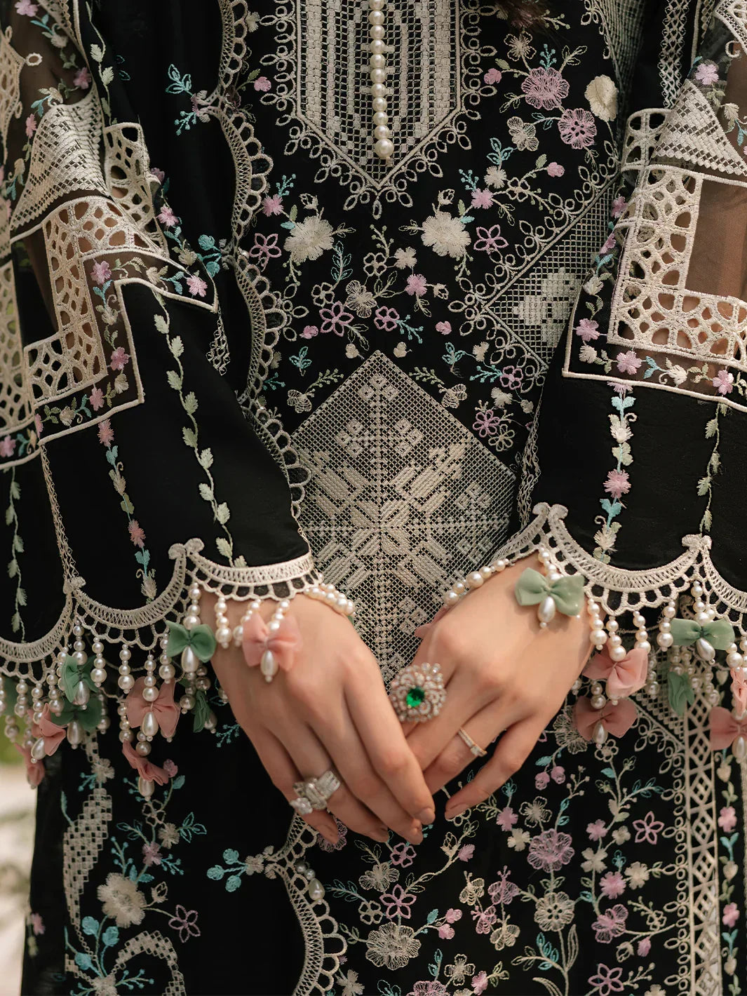 3PC UNSTITCHED LAWN SUIT -  ANS385