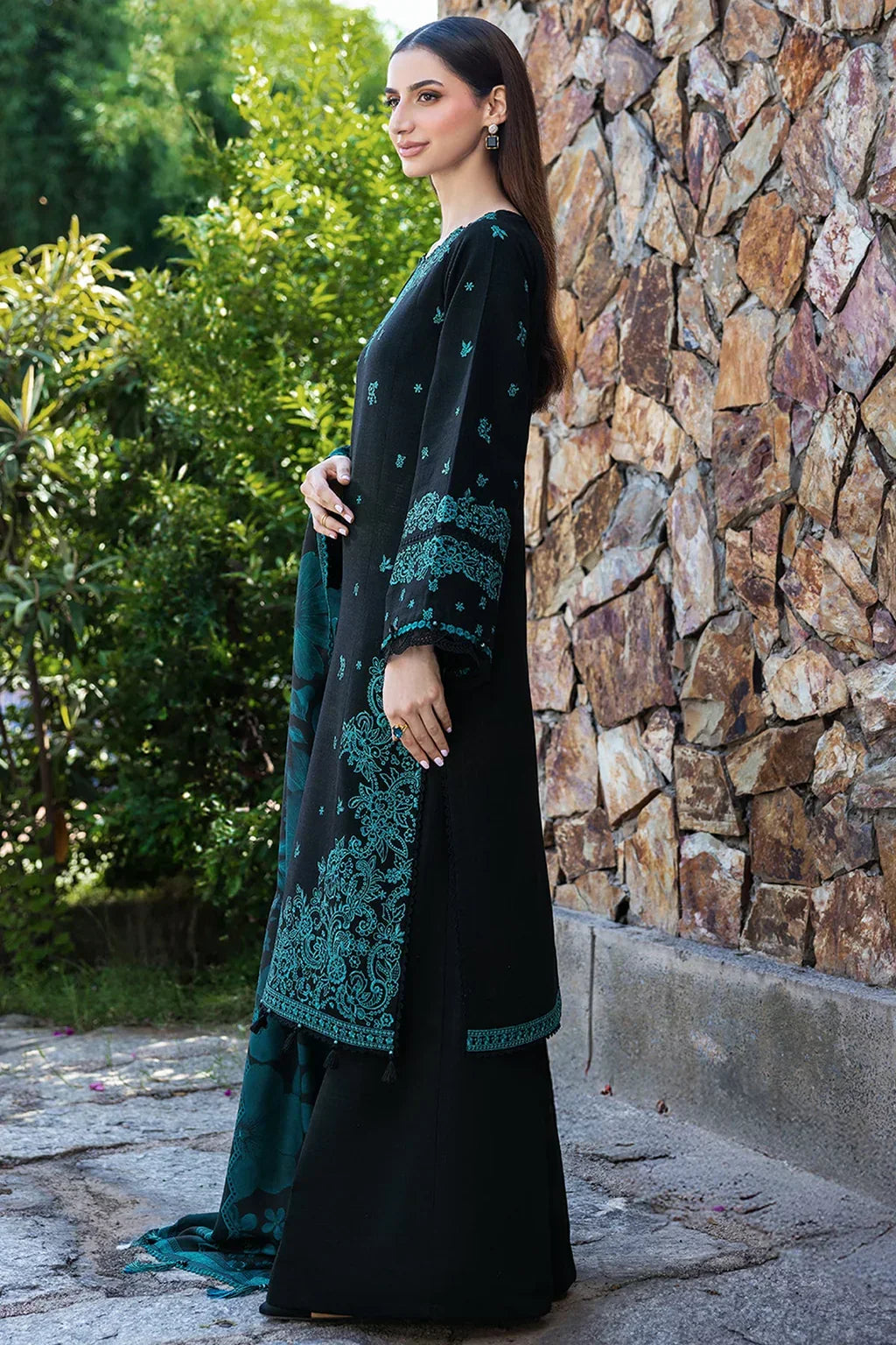 3 PC UNSTITCHED LAWN SUIT - ANS460