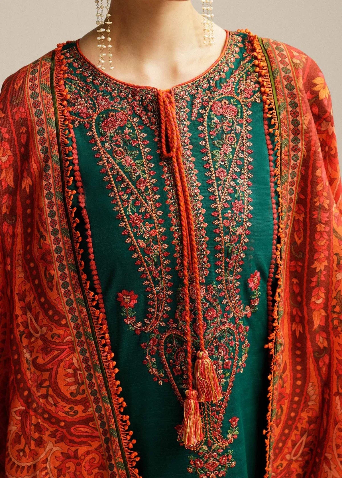 Marjaan-3PC  EMBROIDERED LAWN-ANS3288