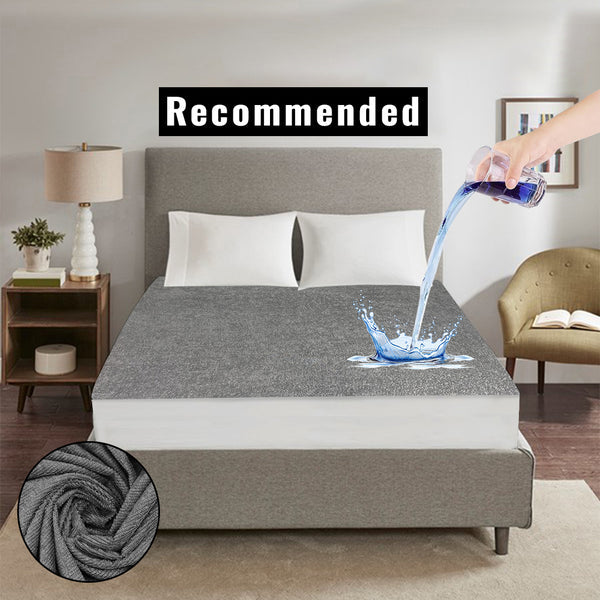 Terry Waterproof Mattress Cover - Grey