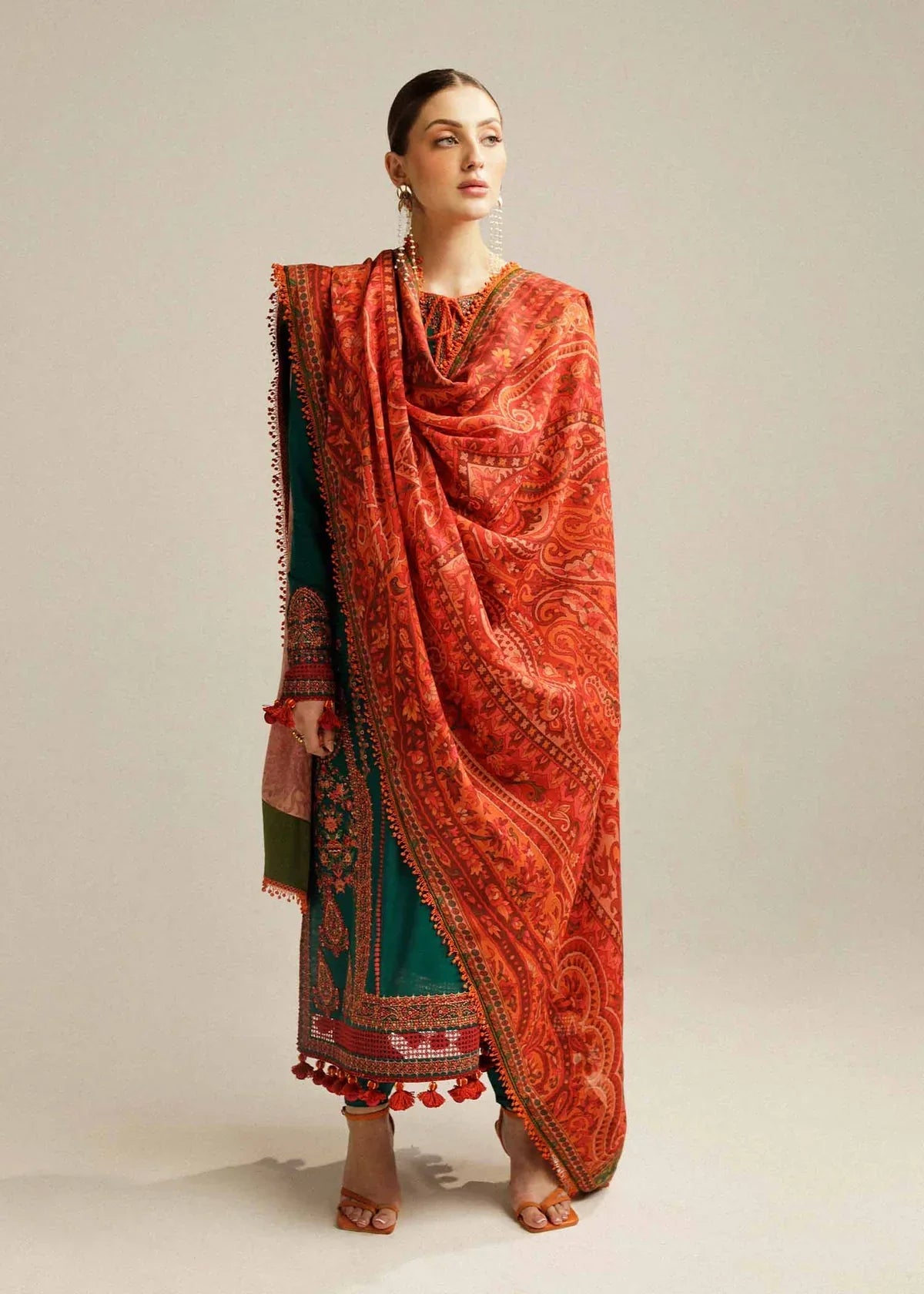 Marjaan-3PC  EMBROIDERED LAWN-ANS3288