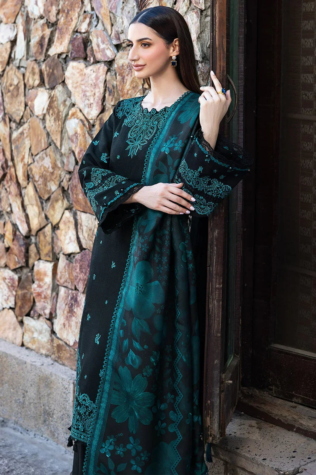 3 PC UNSTITCHED LAWN SUIT - ANS460