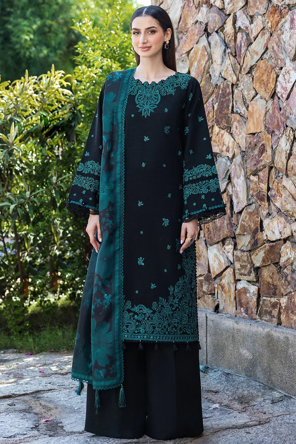 3 PC UNSTITCHED LAWN SUIT - ANS460