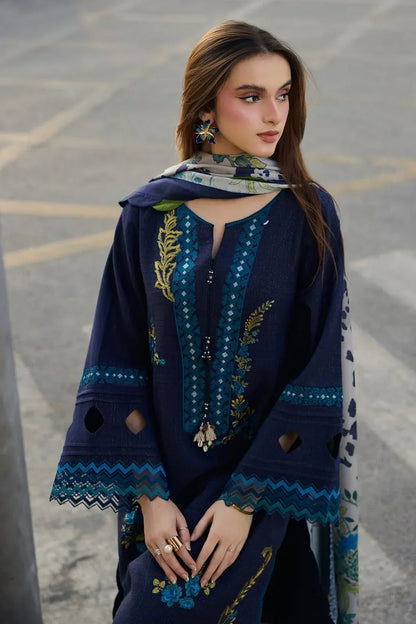 3PC EMBROIDERED LAWN -ANS030
