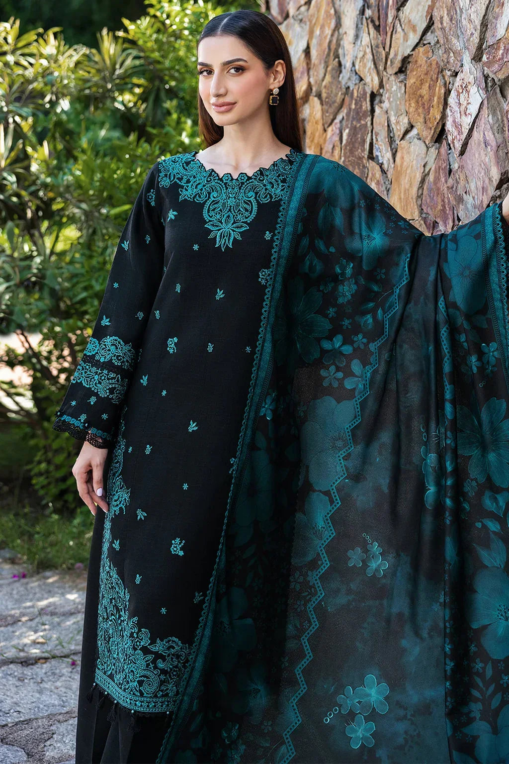 3 PC UNSTITCHED LAWN SUIT - ANS460