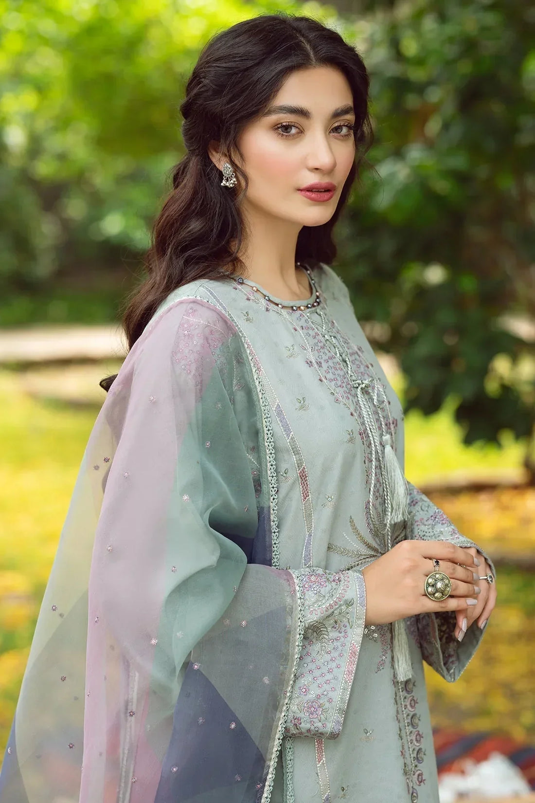 3 PC EMBROIDERED LAWN SUIT - ANS030