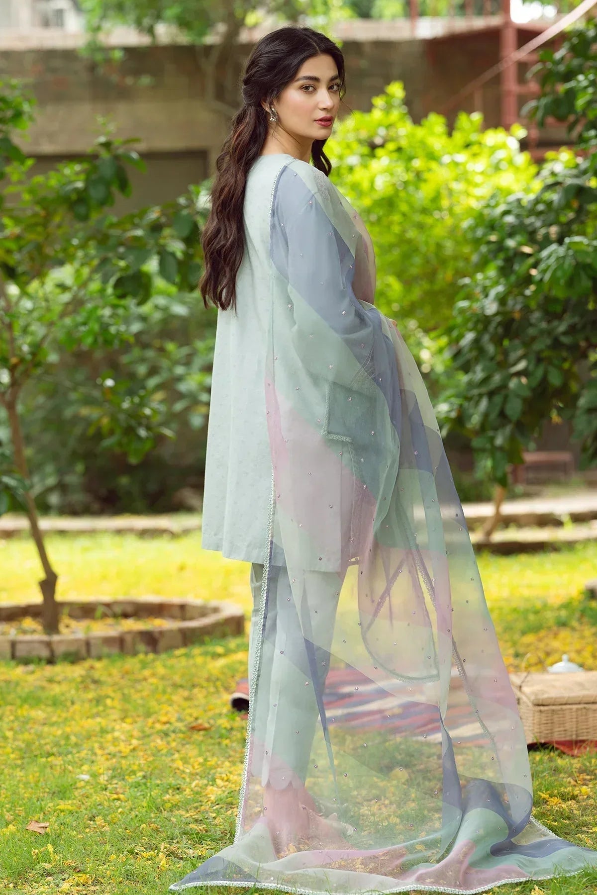3 PC EMBROIDERED LAWN SUIT - ANS030