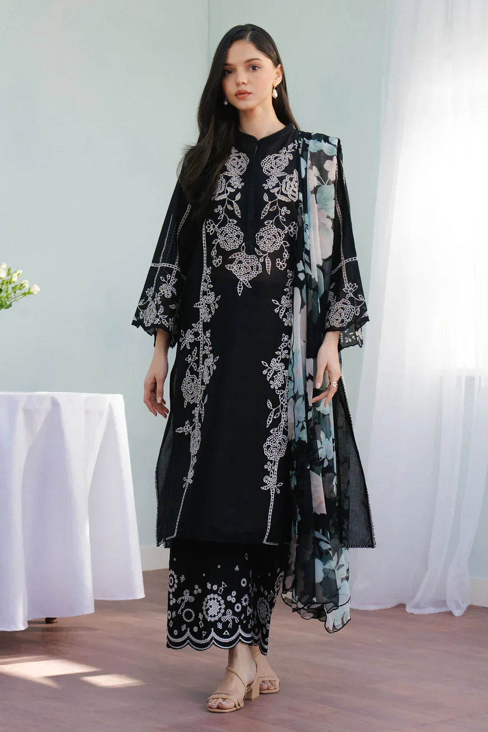 3 PC UNSTITCHED LAWN SUIT - ANS1559