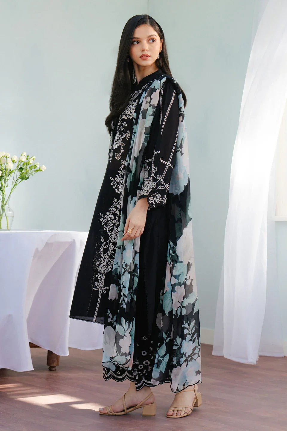 3 PC UNSTITCHED LAWN SUIT - ANS1559