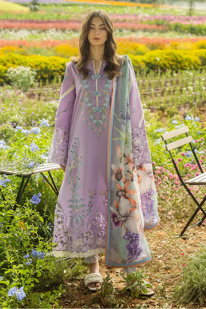 HEMLINE 3PC UNSTITCHED EMBROIDERED LAWN - ANS1085