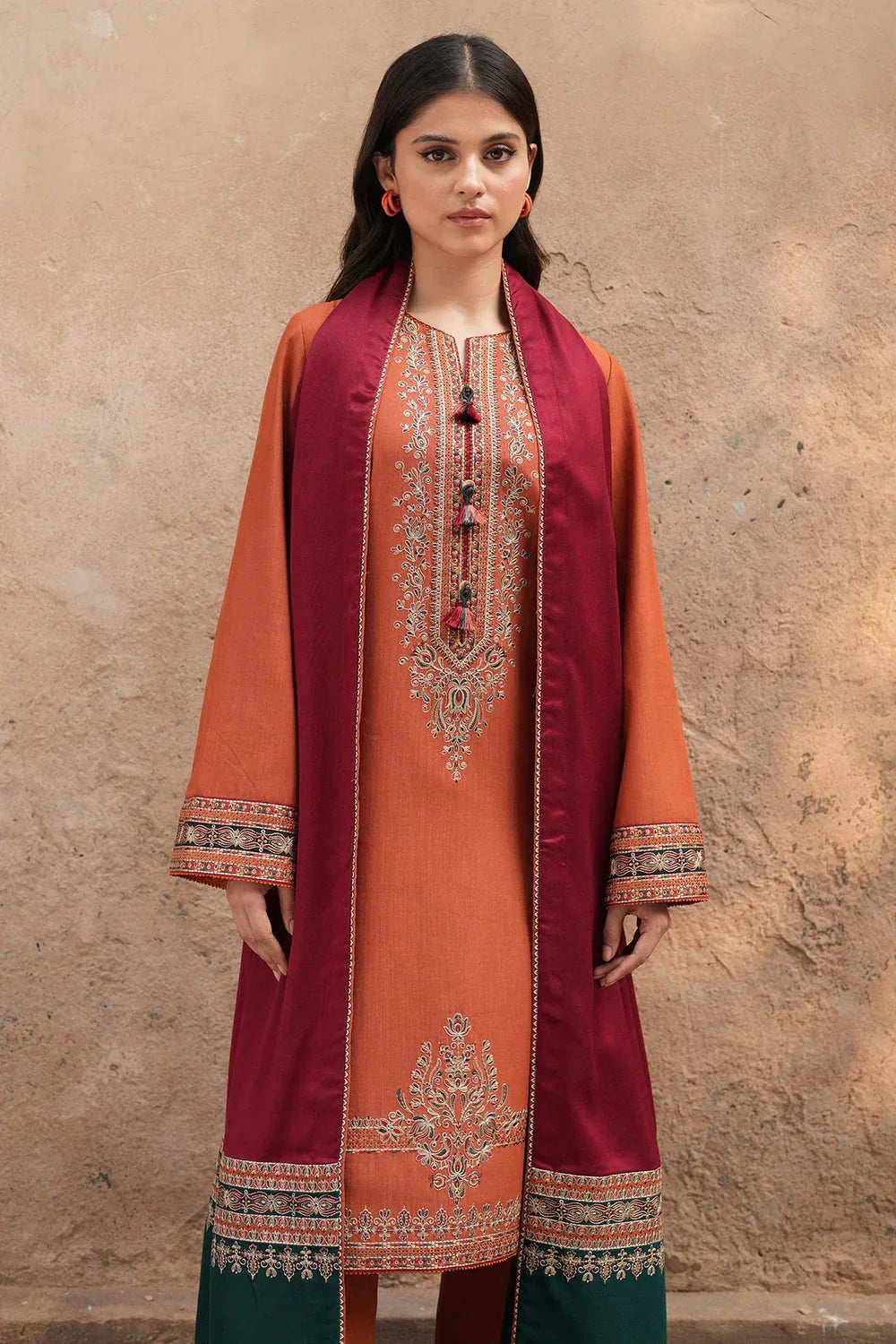 3 PC UNSTITCHED LAWN SUIT - ANS620