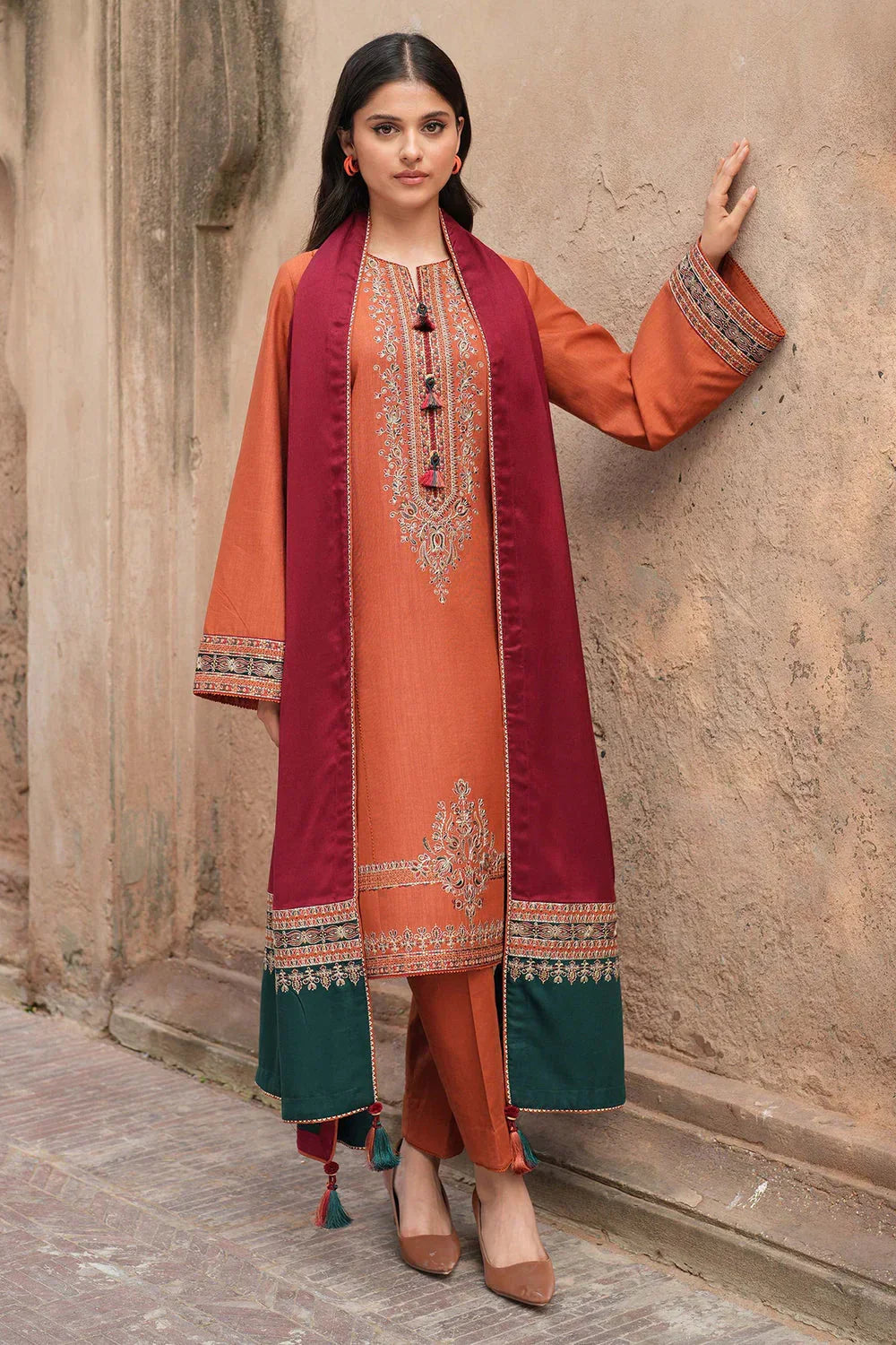 3 PC UNSTITCHED LAWN SUIT - ANS620