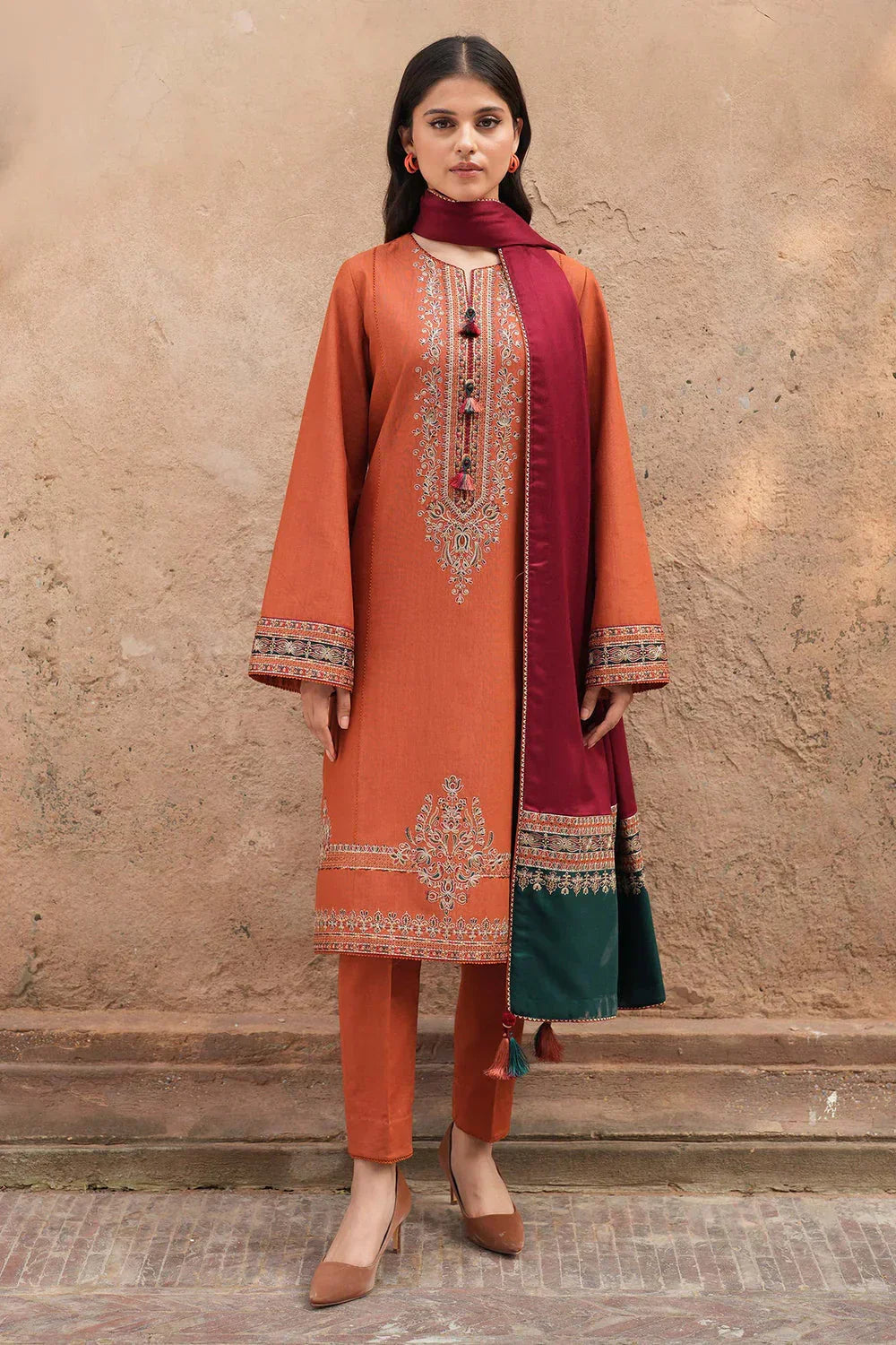 3 PC UNSTITCHED LAWN SUIT - ANS620