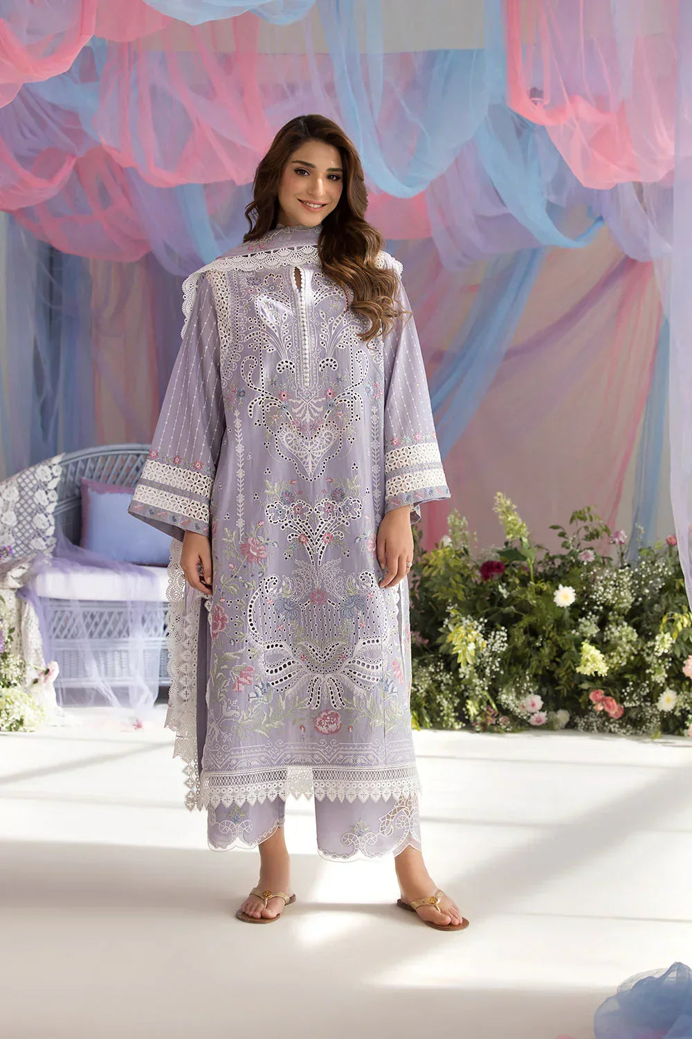 3PC LUXURY EMBROIDERED SUIT -ANS4534