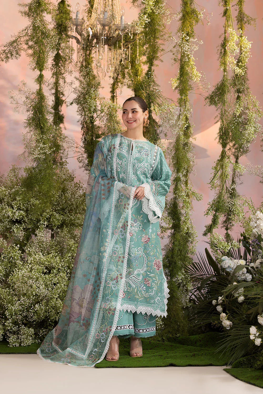 3PC EMBROIDERED LUXURY LAWN - ANS783