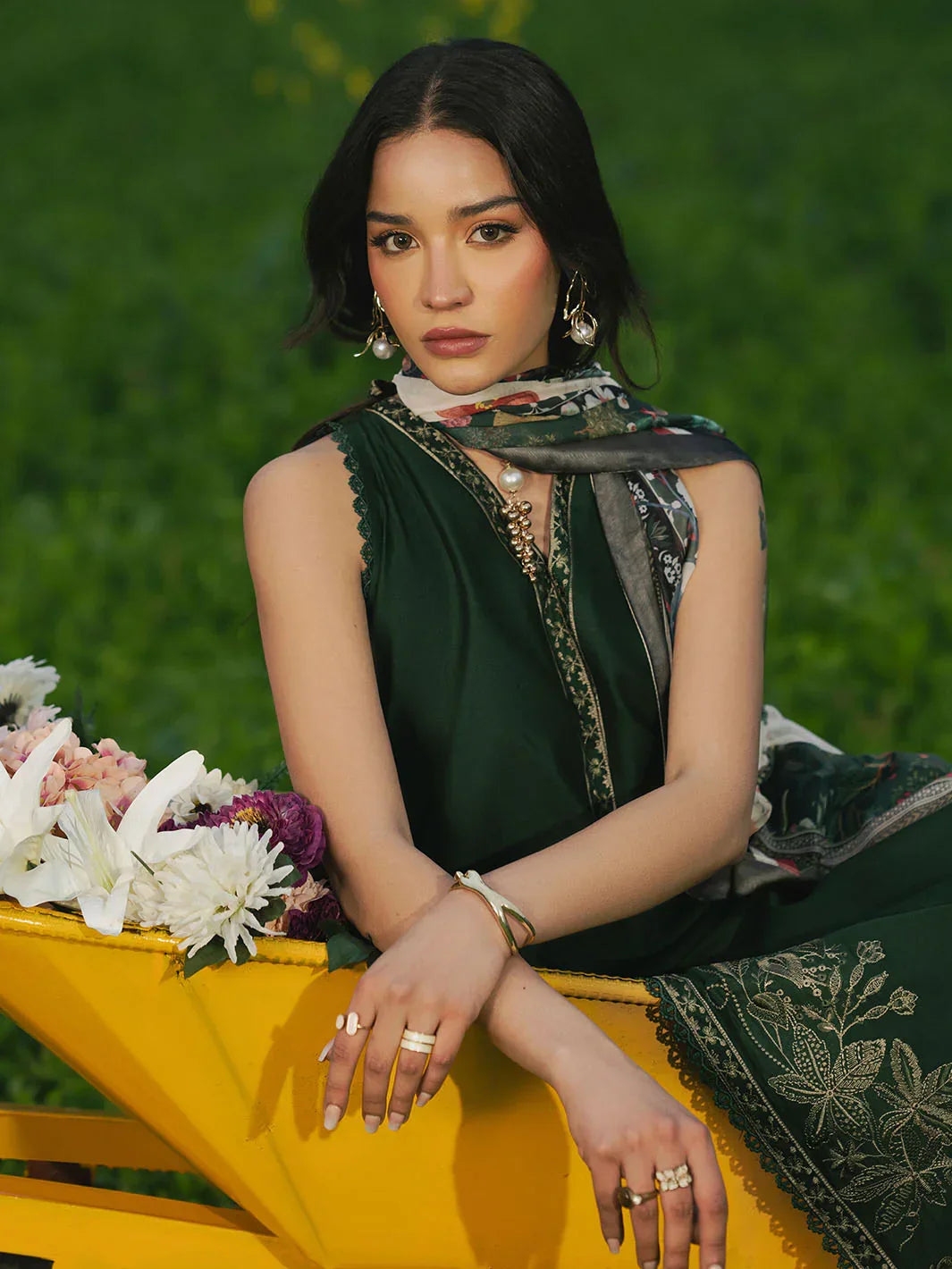 3 PC UNSTITCHED LAWN SUIT-ANS1770
