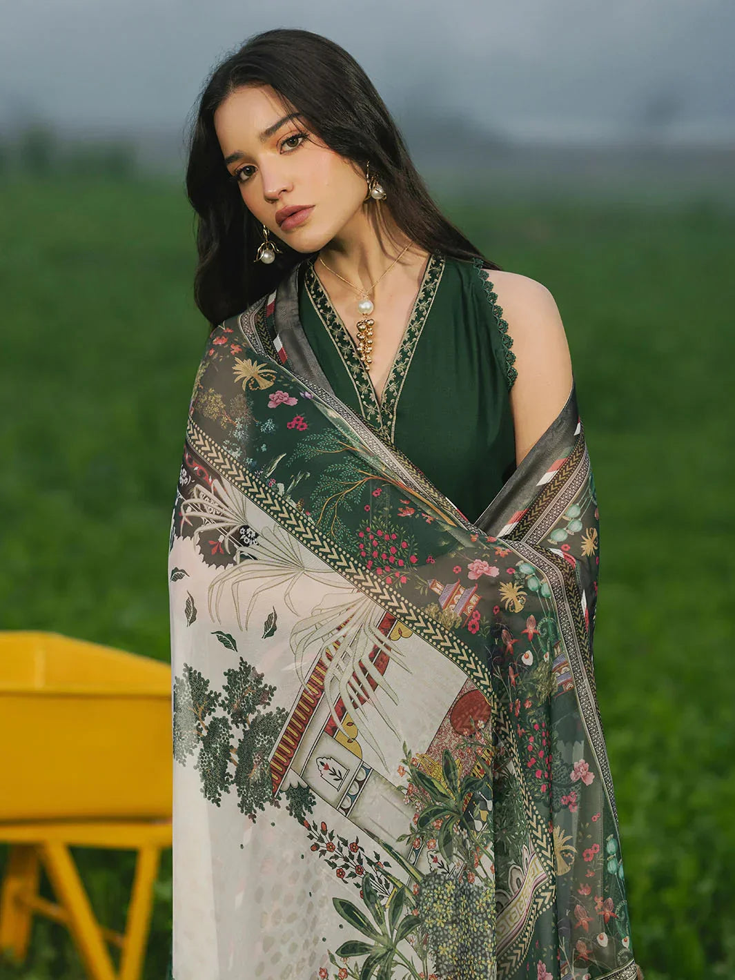 3 PC UNSTITCHED LAWN SUIT-ANS1770