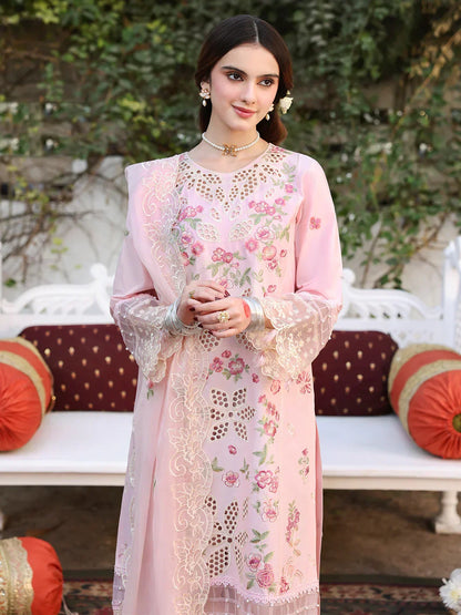 3PC EMBROIDERED LAWN SUIT - 6666