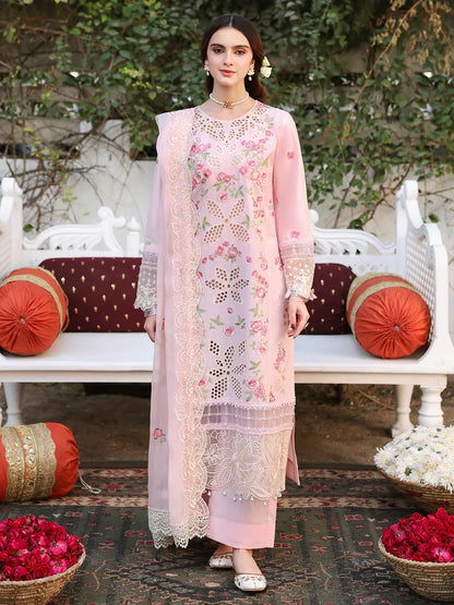 3PC EMBROIDERED LAWN SUIT - 6666
