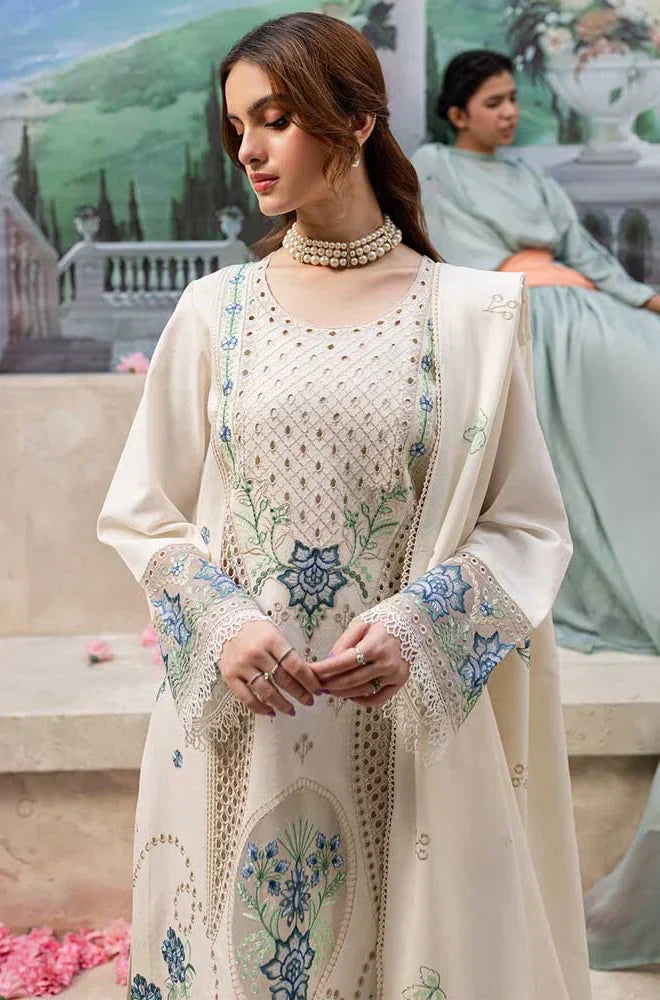3PC  EMBROIDERED LAWN-ANS5555