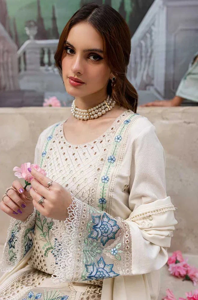 3PC  EMBROIDERED LAWN-ANS5555
