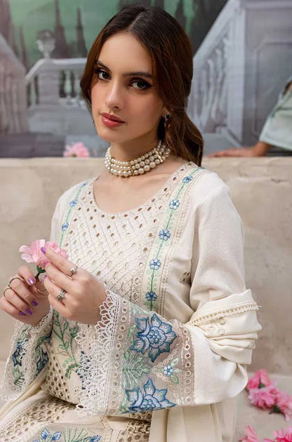 3PC  EMBROIDERED LAWN-ANS5555