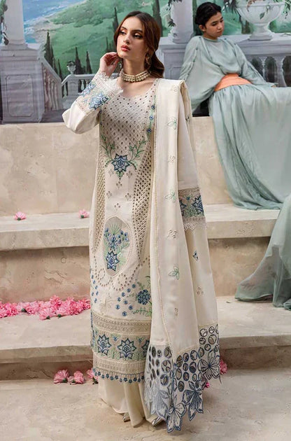 3PC  EMBROIDERED LAWN-ANS5555