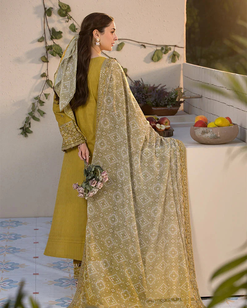 JANAN PARROT 3PC UNSTITCHED LAWN SUIT - ANS1770