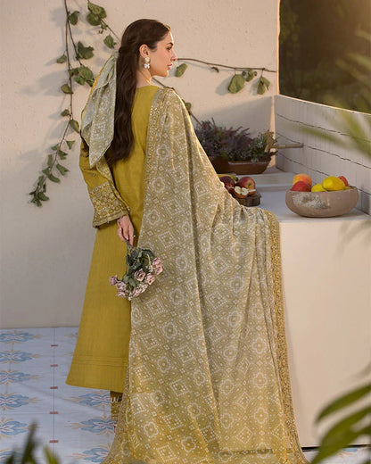 JANAN PARROT 3PC UNSTITCHED LAWN SUIT - ANS1770